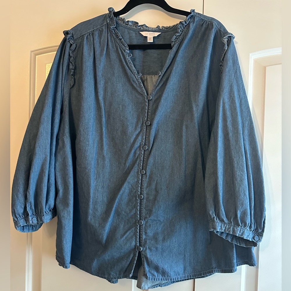Women's Blue Denim Button-Up Lauren Conrad